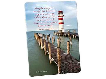 Postkarte: Leuchtttum und Holzstege