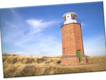 Leinwanddruck: Leuchtturm Sylt - Quermarkenfeuer Rotes Kliff