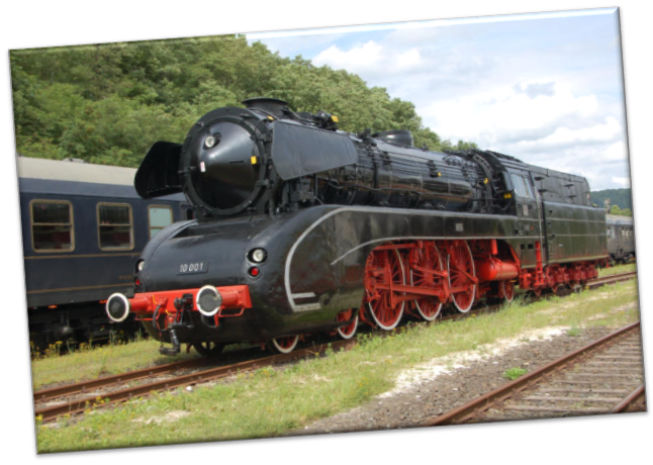 Leinwanddruck Eisenbahn - Dampflokomotive