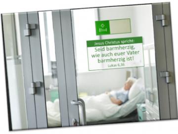 Kühlschrankmagnet:  Blick in Krankenzimmer- 10er-Set