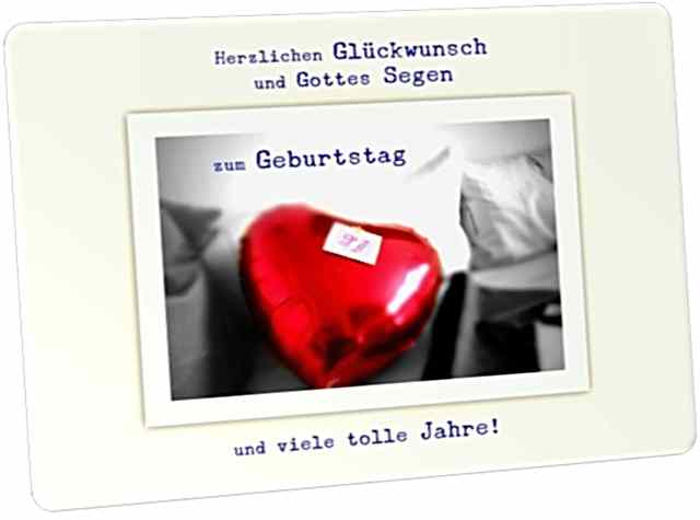 Glückwunschkarte - Postkarte: Roter Ballon