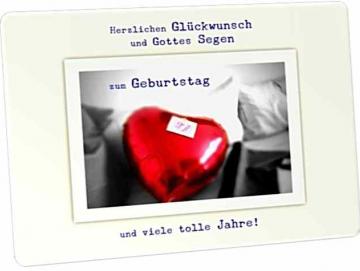 Glückwunschkarte - Postkarte: Roter Ballon