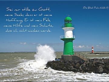 Poster A2 : Leuchtturm Warnemünde