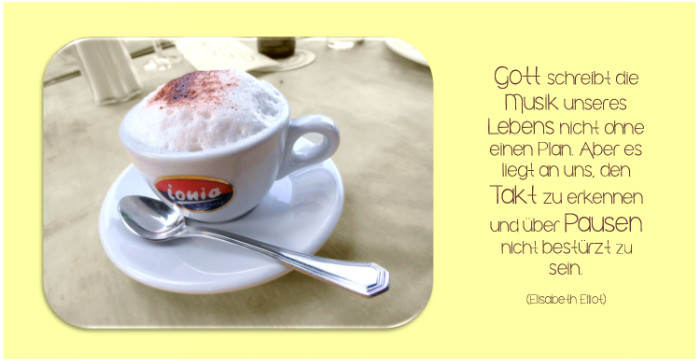 Postkarte, lang - Cappuccino-Tasse - Maxicard