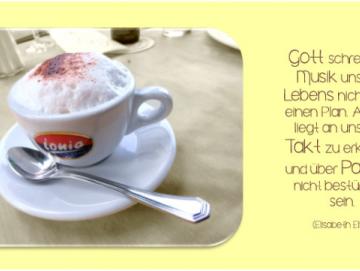 Postkarte, lang - Cappuccino-Tasse - Maxicard