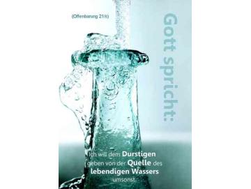 Christilches Plakat A2 - Wasserflasche
