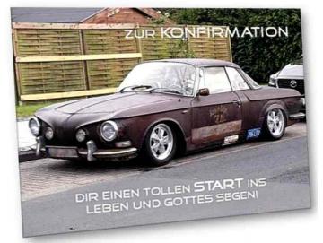 Konfirmationskarte - Karmann Ghia