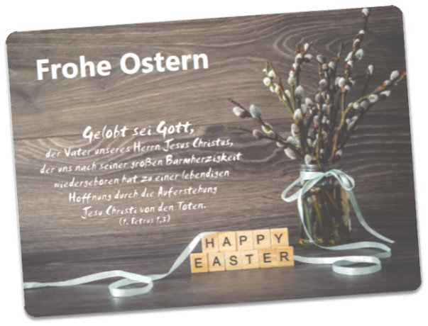 Osterkarte: Weidenkätzchen