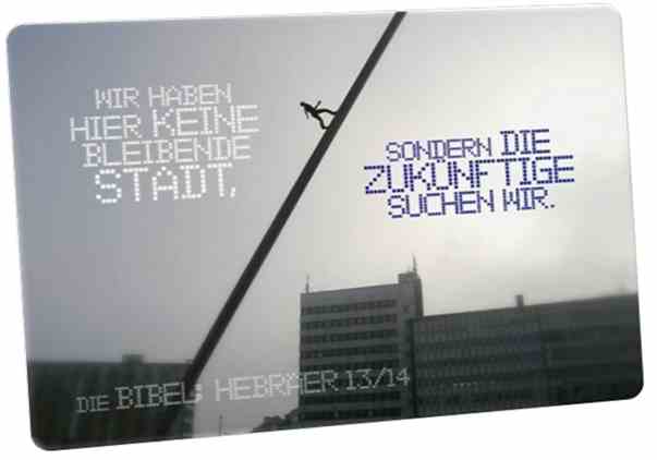 Klappkarte: Skulptur - Der Himmelsstürmer