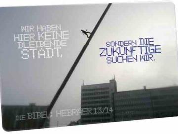 Klappkarte: Skulptur - Der Himmelsstürmer