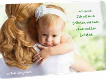 Christliche Postkarte: Mutter und Tochter