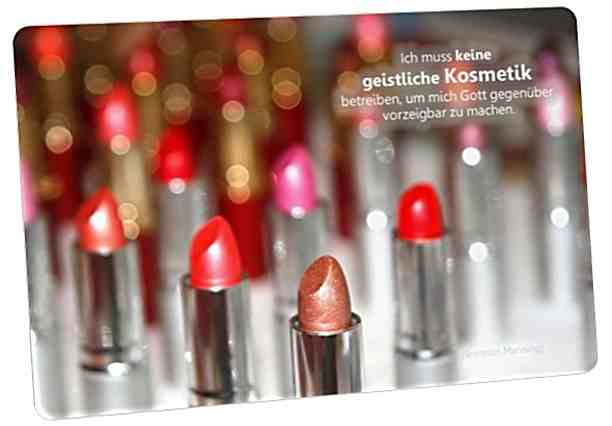 Postkarte: Lippenstifte