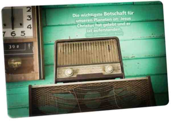 Postkarte: Altes Radio