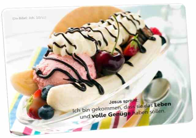 Postkarte: Eisbecher