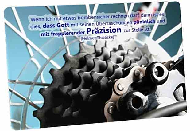 Postkarte: Zahnkranzpaket von Fahrradschaltung