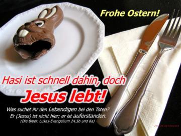 Poster Ostern A3: Teller mit Schokohasenreste