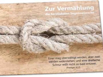 Hochzeitskarte: Taue mit Kreuzknoten