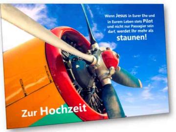 Hochzeitskarte: Flugzeugpropeller