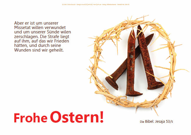 Poster Ostern A4 - Dornenkrone und rostige Nägel