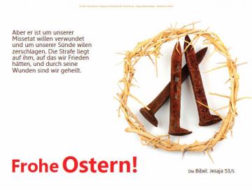 Poster Ostern A4 - Dornenkrone und rostige Nägel