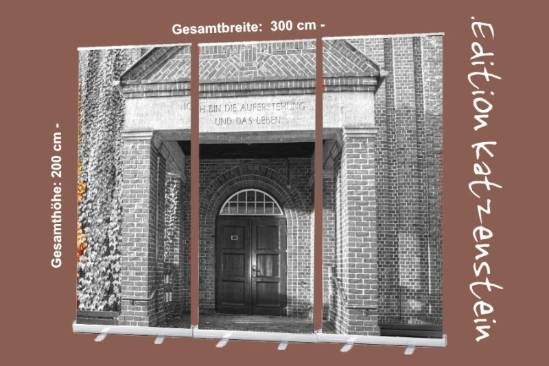 Bestatterbedarf: "Kapellenportal" - Roll-Up Display 3er-Set