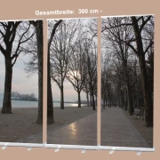 Stimmungsvolles Roll-Up-Display-Set für Abschiedsräume – Motiv: Tagore-Promenade (3 Stück)