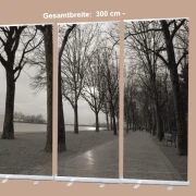 Schwarzweißes Roll-Up-Display-Set „Tagore-Promenade“ – 3er-Set für würdige Abschiedsmomente