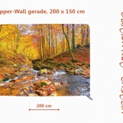 Bach im Herbstwald - Dekoration Trauerhalle mit Zipper Wall