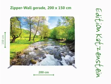 Bestatterbedarf -Zipper-Wall - Flussaue im Frühling