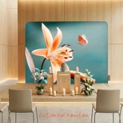 Bestatterbedarf -Zipper-Wall - Lilie und Schmetterling - Hallendeko