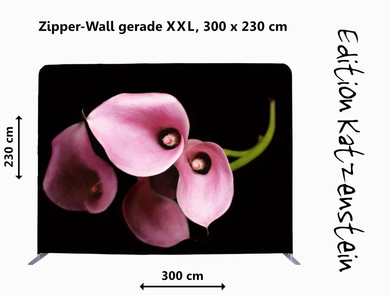 Bestatterbedarf -Zipper-Wall - Calla-Blüten