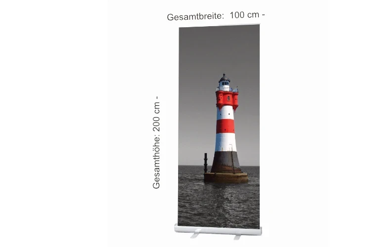 Bestatterbedarf, Dekoration - Roll-Up Display "Leuchtturm Roter Sand" -
