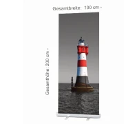 Bestatterbedarf, Dekoration - Roll-Up Display "Leuchtturm Roter Sand" -