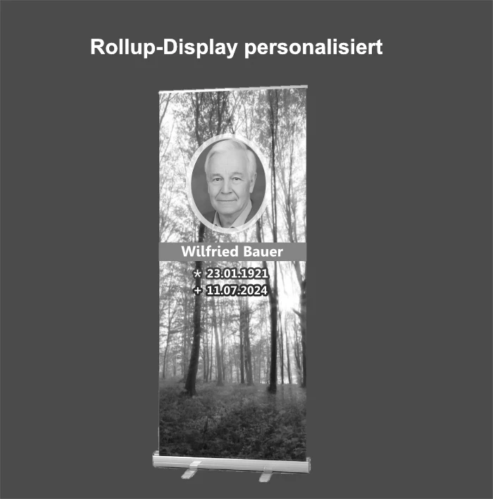 Bestatterbedarf: Roll-Up Display 1er-Set - "Frühlingswald"