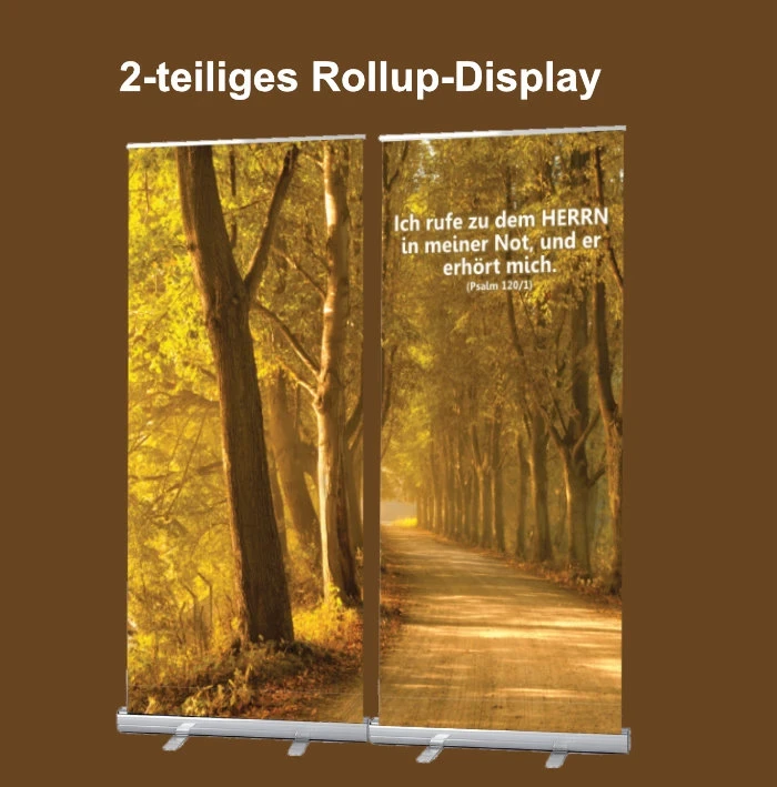 Bestatterbedarf: Roll-Up Display 2er-Set-Baumallee