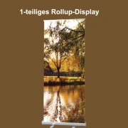 Bestatterbedarf: Roll-Up Display 2er-Set "Stadtparkteich im Herbst"