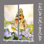 Bestatterbedarf: Roll-Up Display 3er-Set "Diestelfalter"