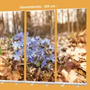 Roll-Up-Set mit Blumen-Motiv um Trauerhallen zu modernisieren und hochwertig zu gestalten