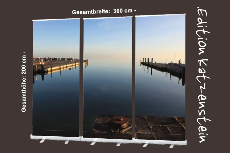 Bestatterbedarf: Roll-Up Display "Alter Vorhafen, Wilhelmshaven