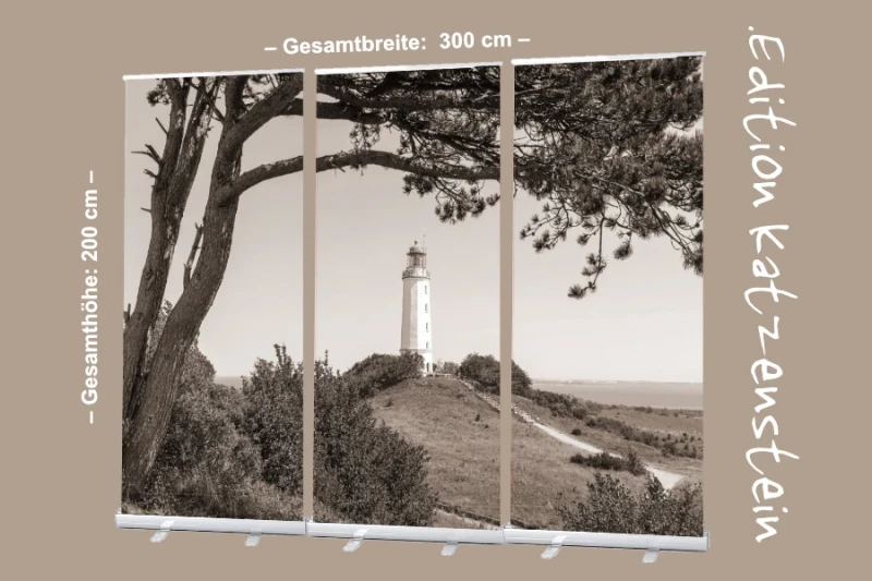 Bestatterberbedarf: Roll-Up Display - Leuchtturm Dornbusch-Hiddensee