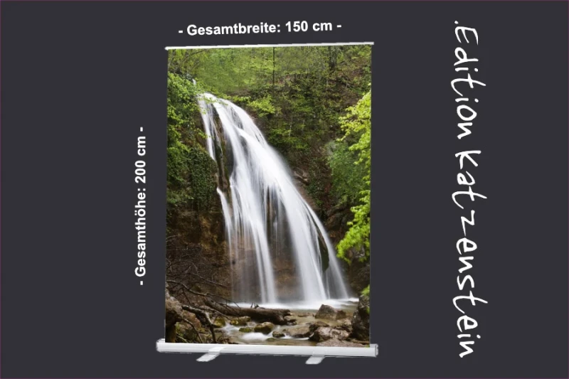 Bestatterzubehör: Roll-Up-Display: Wasserfall