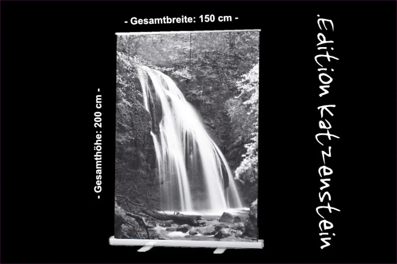Bestatterzubehör: Roll-Up-Display: Wasserfall