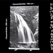 Bestatterzubehör: Roll-Up-Display: Wasserfall