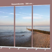 Bestattungszubehör: Roll-Up Display 3er-Set „Strandlandschaft mit Buhne"