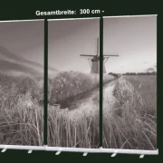 Bestattungszubehör: Roll-Up Display 3er-Set "Windmühle am Abend"