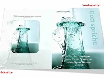 Christliche Faltkarte - Wasserflasche