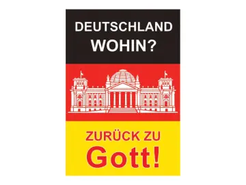 Christliche Postkarte „Deutschland wohin? – Zurück zu Gott!“