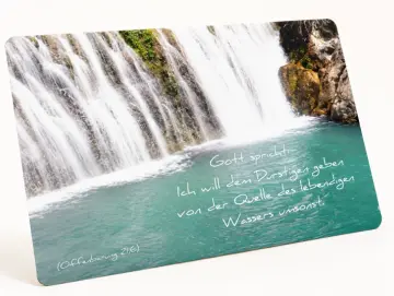 Christliche Postkarte: Wasserfall