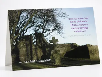 Christliche Trauerkarte: Banter Ruine