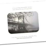 Christliche Trauerkarte: KW-Brücke im Morgennebel
